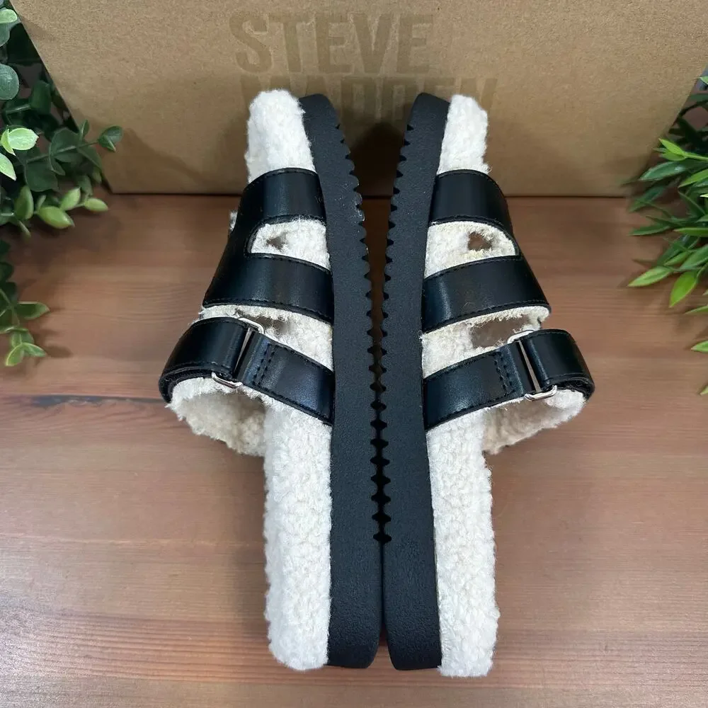 Steve‎ Madden Girls Mayven Flat Sandals Black Size 1